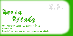 maria ujlaky business card