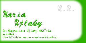 maria ujlaky business card